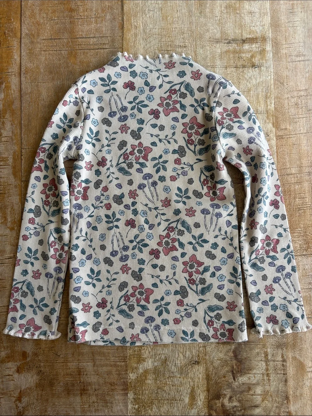 NWOT Carter's Floral Ribbed Top 3t